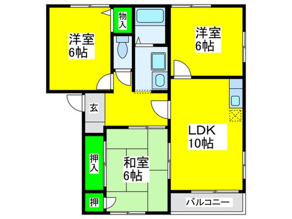 フラッツ向陽台E棟の物件間取画像